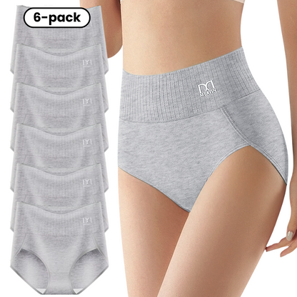 Shaplex - 6-pack High-waist Panties With Tummy Support