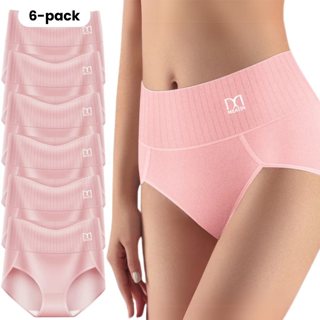 Shaplex - 6-pack High-waist Panties With Tummy Support