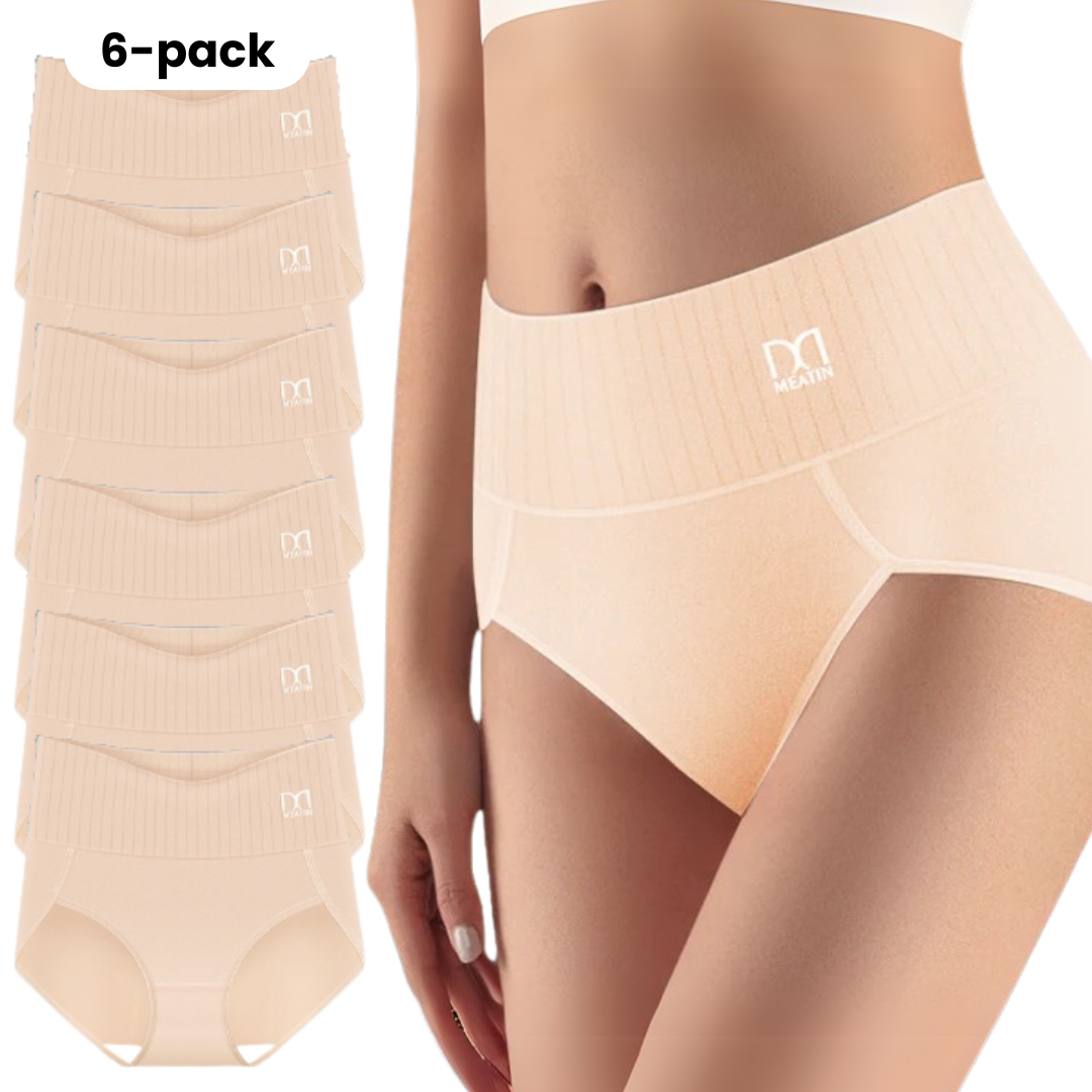 Shaplex - 6-pack High-waist Panties With Tummy Support
