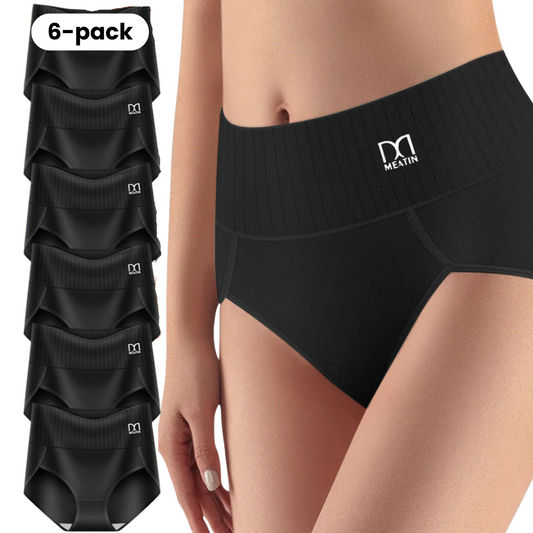 Shaplex - 6-pack High-waist Panties With Tummy Support