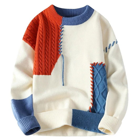 Thomas - Patchwork Knit Sweater