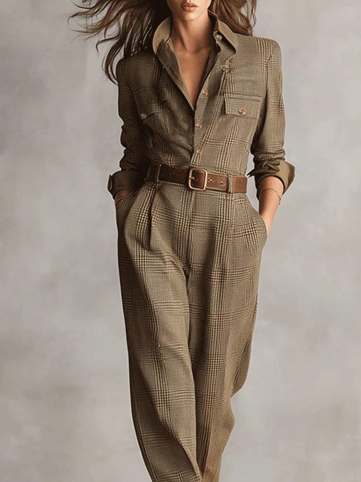 Zoë - Elegant Tweed Jumpsuit