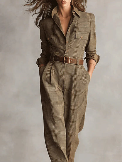 Zoë - Elegant Tweed Jumpsuit